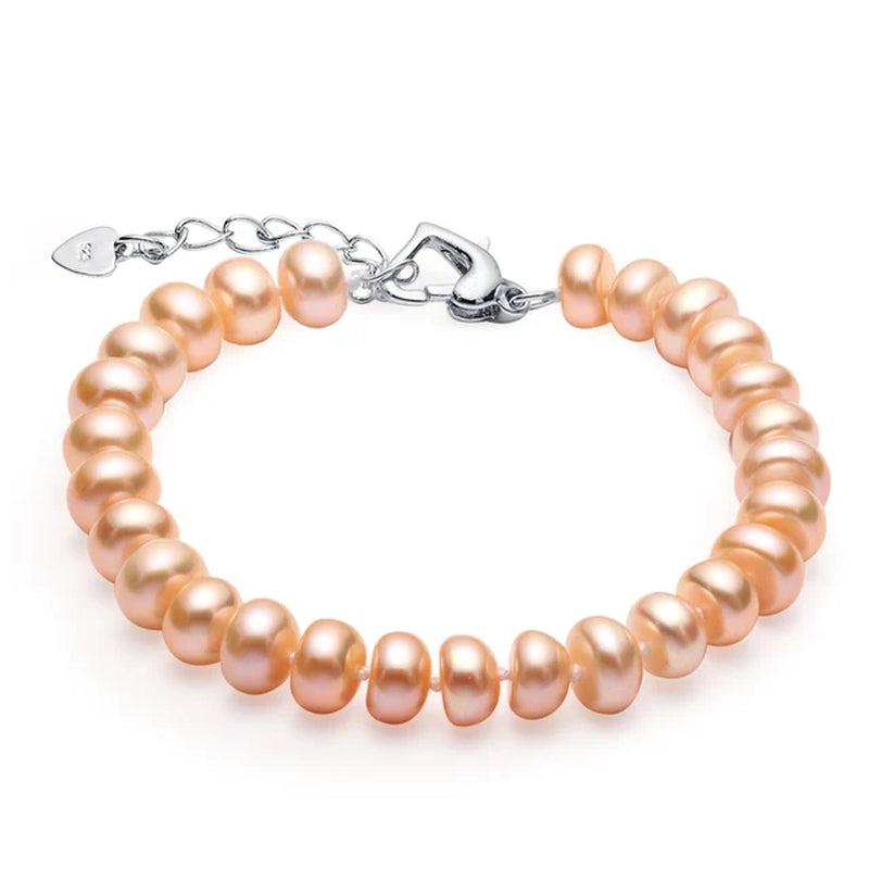 High Quality Natural Freshwater Pearl Bracelets Gift for Women Amazing Price 8-9Mm Pearl Jewelry Silver 925 Bracelet Jewellery